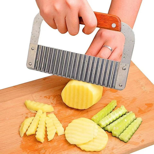 Wolf tooth potato knife stainless steel kitchen household multi-functional cutting fancy French fries slicer potato flower slicing tool