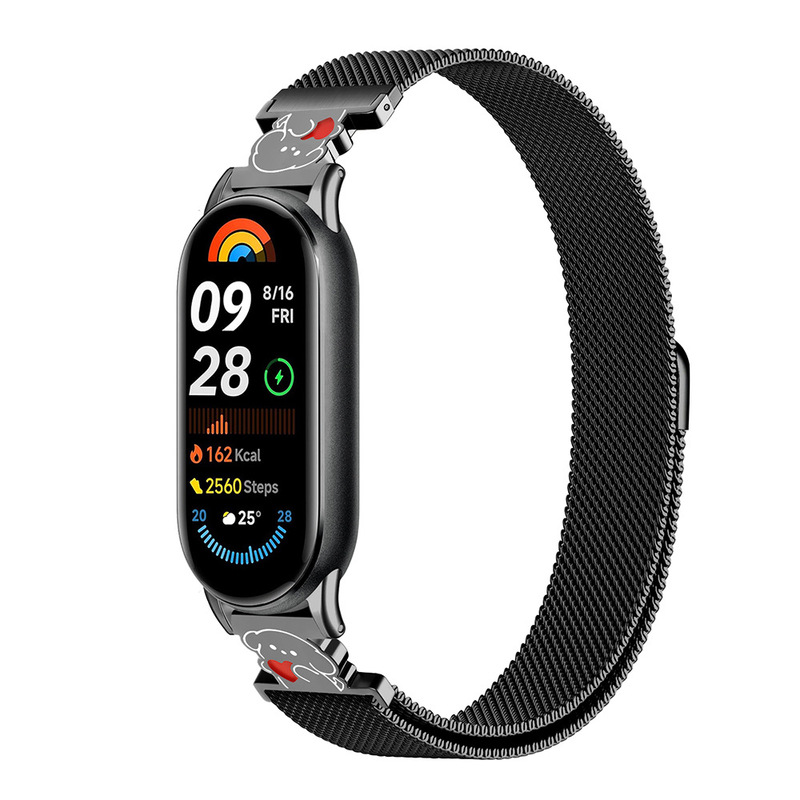 Xiaomi Mi Band 8/9/10 Xiaomi Watch Strap 10/NFC バージョンラブパピーミラネーゼループ磁気吸引ハンドに適しています|undefined