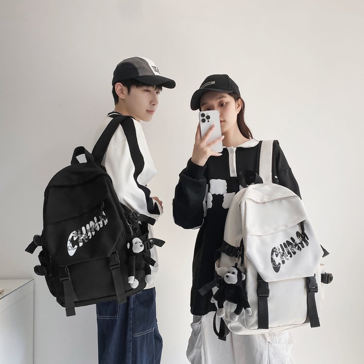Trendy Brand Schoolbag Men's Simple Fashion Versatile Large Capacity Junior High School College Student Computer Travel Backpack