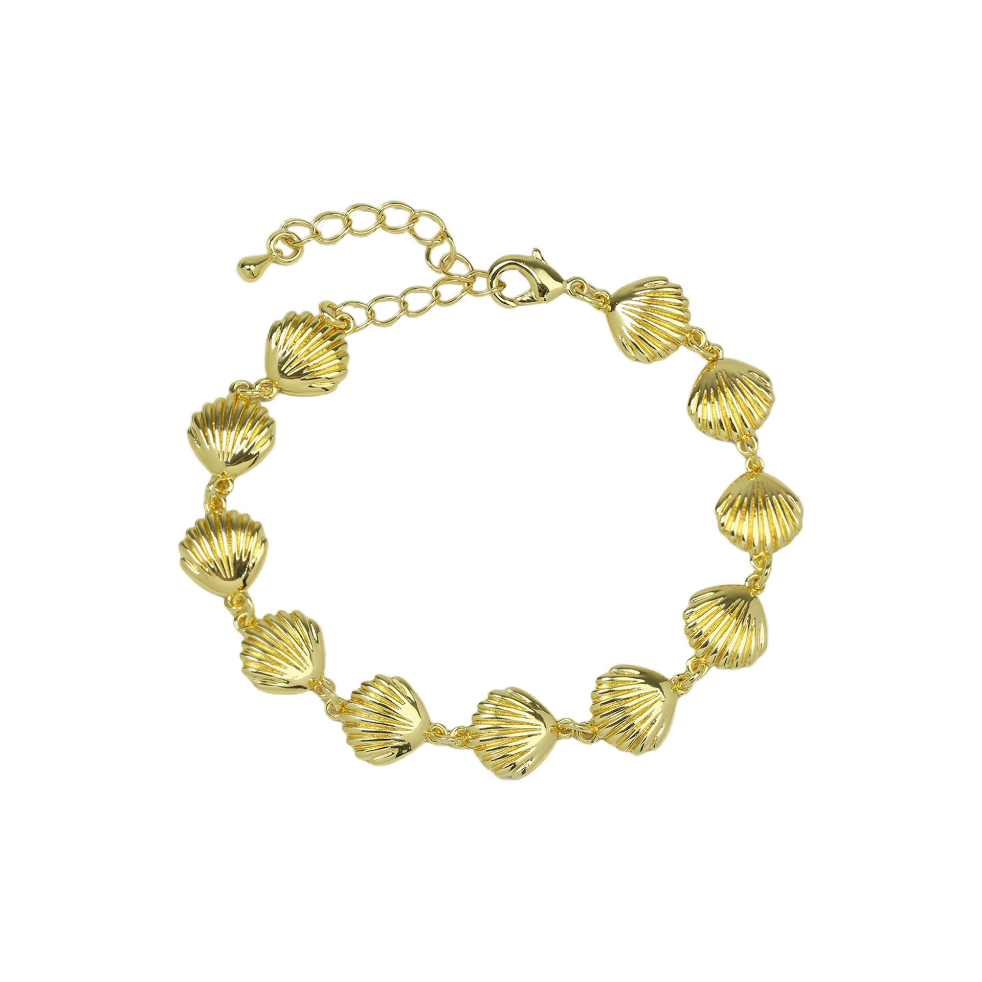 1 Piece Quantity Holiday, Daily Occasion Wholesale Jewelry Beach Modern Style Conch Shell Copper Plating Bracelets