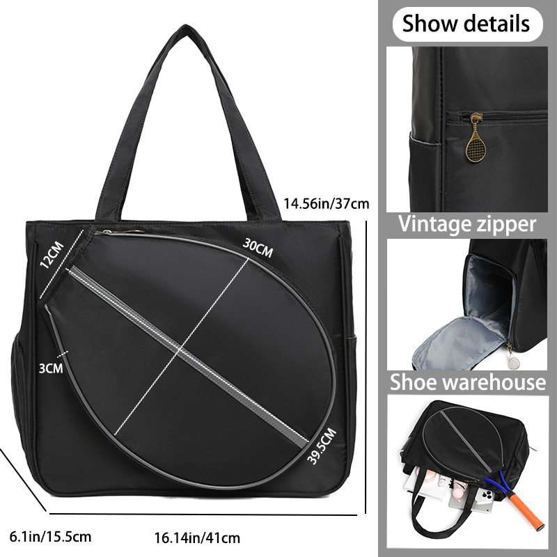 Bolsa de tenis transfronteriza venta caliente portátil de gran capacidad bolsa de pelota de alto valor de cara mujer hombro independiente bolsa de bádminton