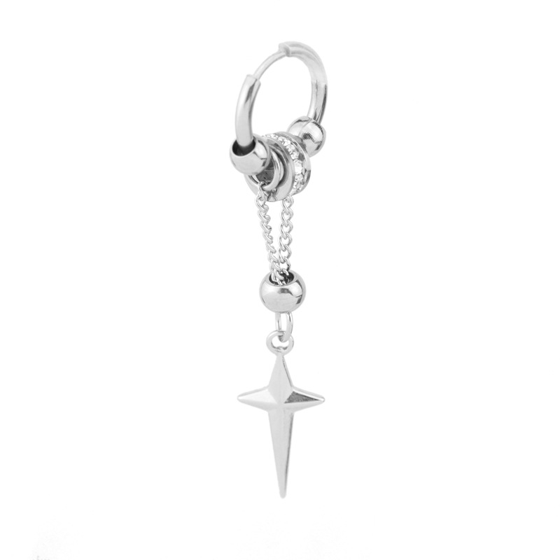 9g Weight Modern Style Geometric Polishing Stainless Steel Earrings