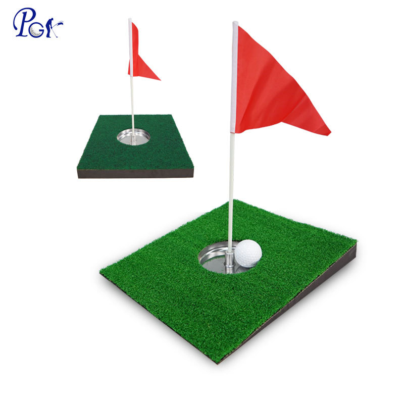 PGK Golf Putter Pad Simulated Green Mini Putter Disc Portable Putter Slope Trainer Hole Cup Set