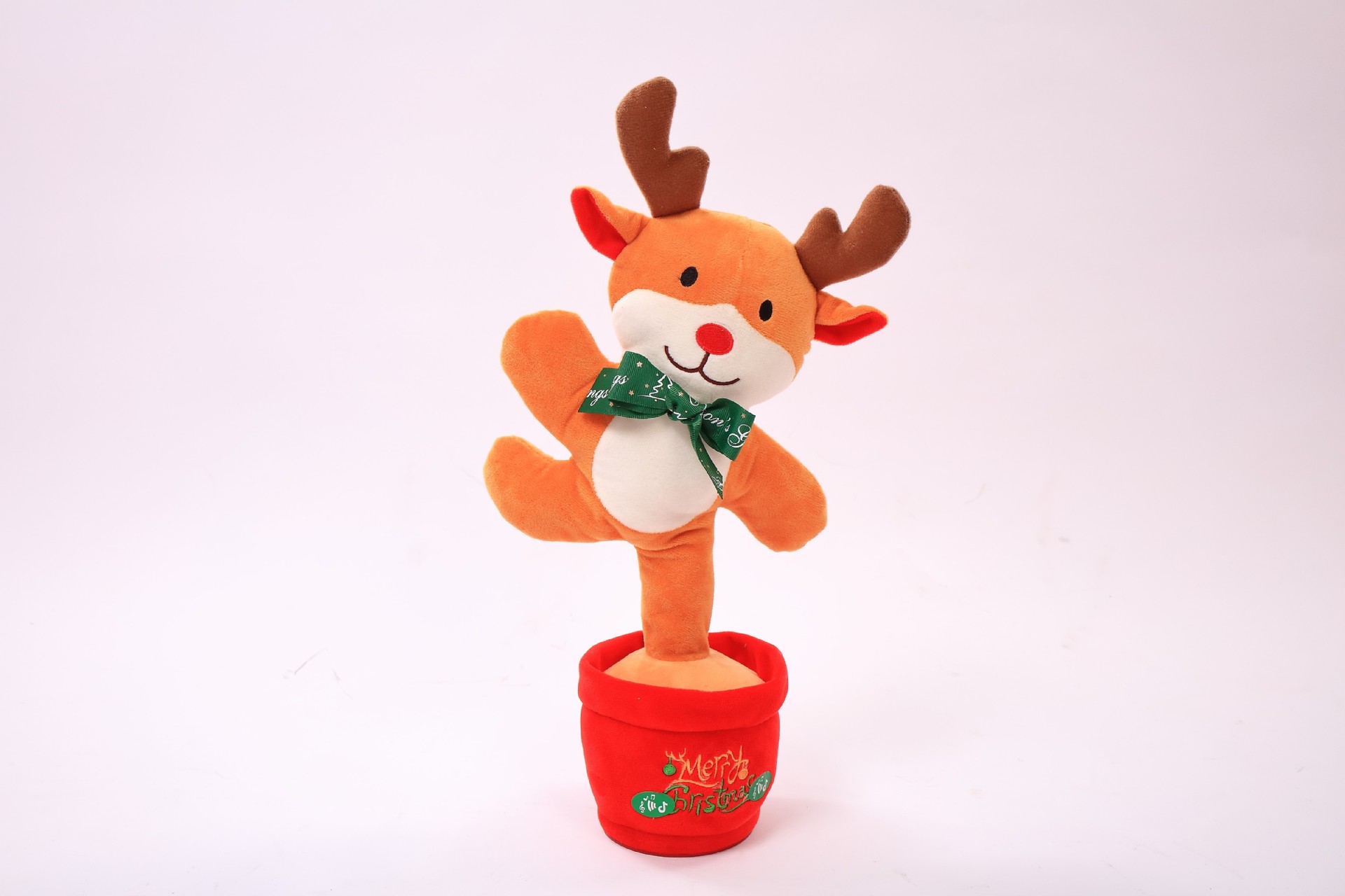 Cute Singing And Dancing Enchanting Flower Christmas Doll Elk Cactus Tulip Birthday Gift 1 Piece display picture 3