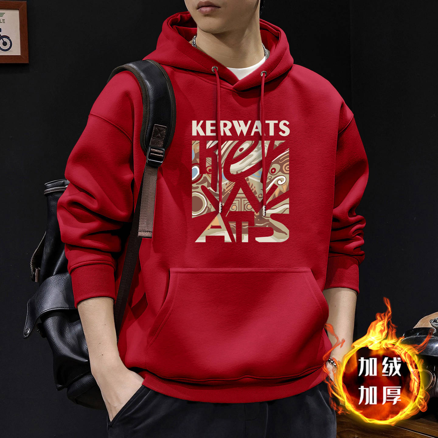 Pesado americano chaqueta deportiva hombre encapuchado primavera nueva ropa de hombre de tamaño grande primavera y otoño chaqueta suelta