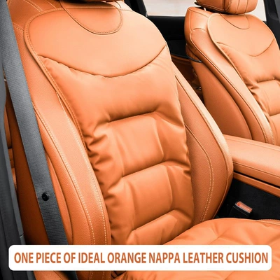 Seat cushion, seat cover – Three - ideal-orange-nappa-back-cushion-1-piece