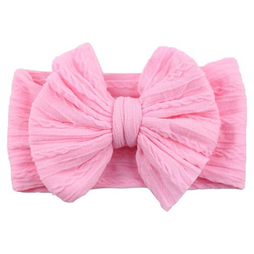 Cross-border simple children's headband, baby nylon elastic, embroidered headband for babies, baby butterfly knot, hemp pattern sweet hair accessory