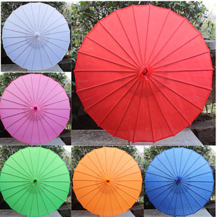 Hengshan Silk Umbrella Dance Umbrella Wooden Strand Frame Craft Umbrella Dance Performance Props Decorative Umbrella Classical Flower Umbrella Imitation Oil Paper