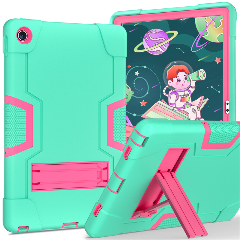 适用联想Tab M10 Plus 10.6撞色硅胶平板套PC支架保护壳工厂