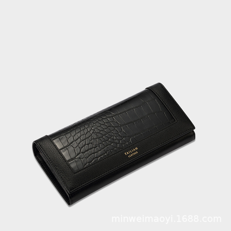 Directly from the Factory, In-Stock Eco-Friendly Materials, Large Capacity, Stylish Crocodile-Pattern Leather Clutch Wallet Directly from the Factory, In-Stock Eco-Friendly Materials, Large Capacity, Stylish Crocodile-Pattern Leather Clutch Wallet