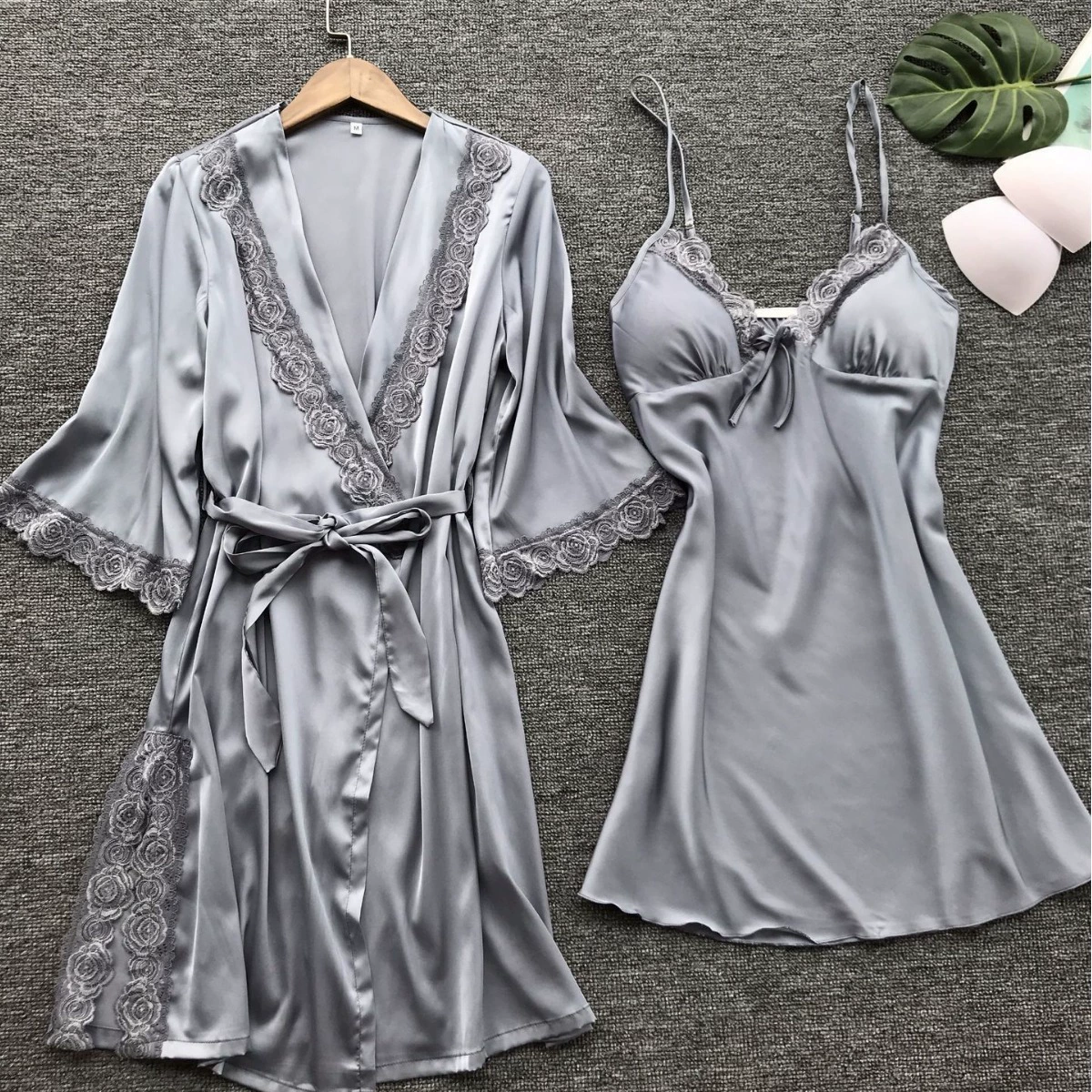 Пижама, халат, цветной сексуальный набор, плюс сайз, Aliexpress