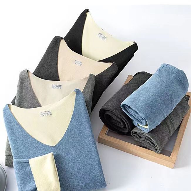 New couple AB surface plus velvet warm suit men's and women's seamless German hot autumn pants bottoming breathable wholesale