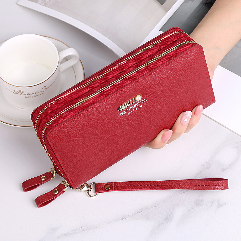 Double-layer large-capacity clutch bag fashion ladies coin purse