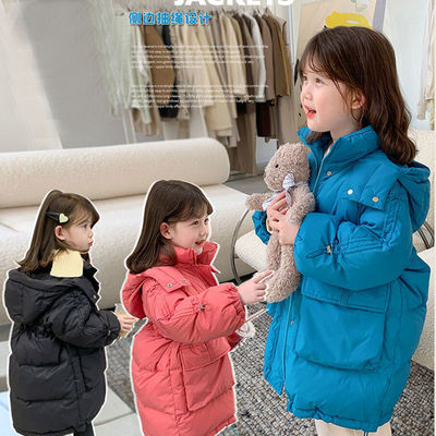 girl have more cash than can be accounted for Cotton Boy winter 2022 new pattern children Mid length version thickening cotton-padded jacket Western style Korean Edition coat