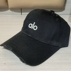 新しいalo文字野球帽、男性と女性のための刺繍野球帽、春と夏の韓国風つば広ひさしキャップ、顔が小さく見える