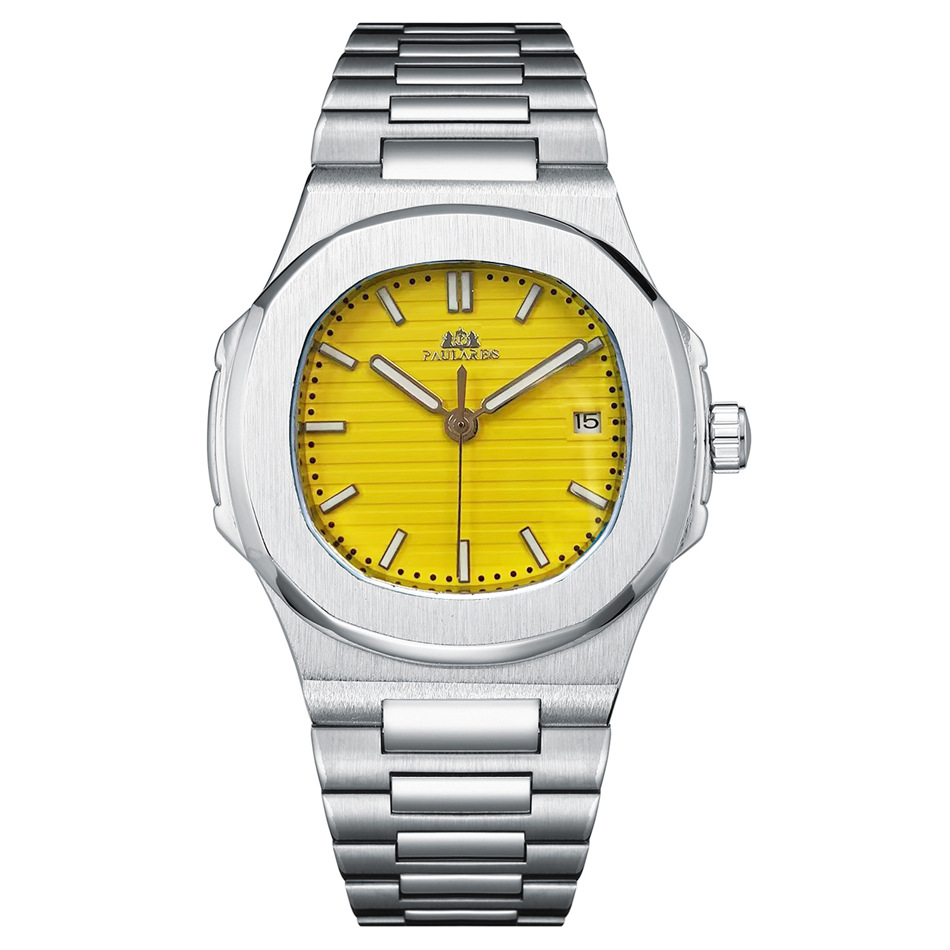 Men's Automatic Mechanical Watch With Steel Band And Calendar_voghion.com