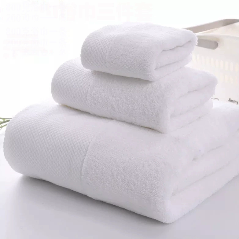 White cotton bath towel, wholesale, increased thickness, water absorbent, for beauty salons