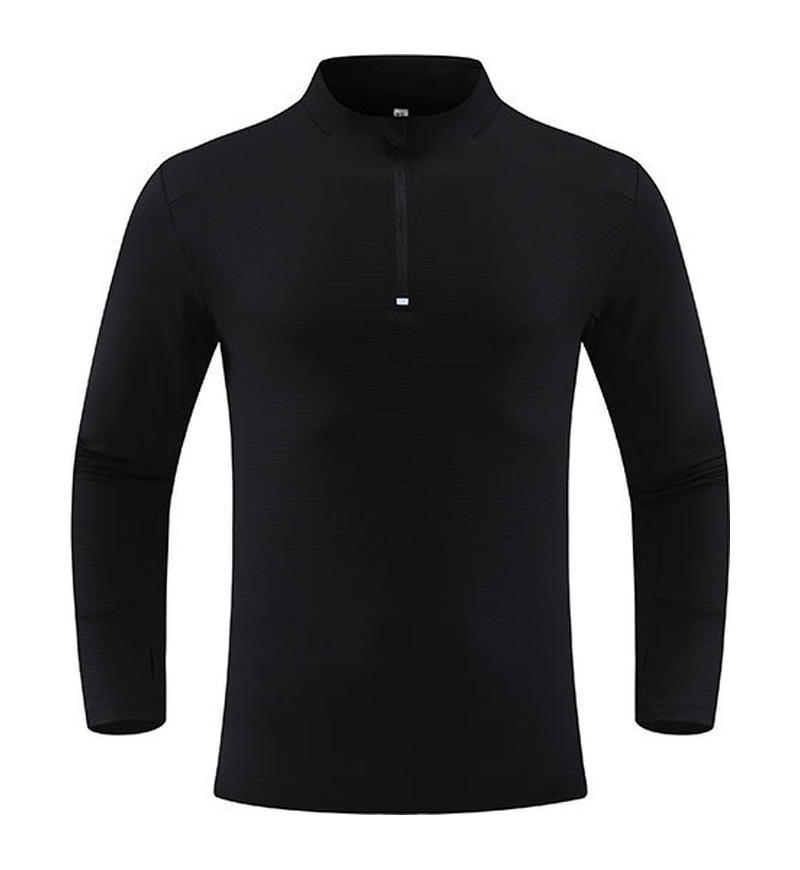 lulu hombre al aire libre mangas largas ropa deportiva rápida secado camiseta de cuello vertical chaqueta de semia cremallera montaña ropa de ciclismo para correr