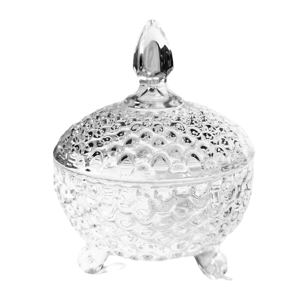 Frasco de vidrio transparente para el hogar, recipiente de almacenamiento de vidrio, caja de almacenamiento, frasco de azúcar de Amazon, joyero, sellado y conservador de frescura