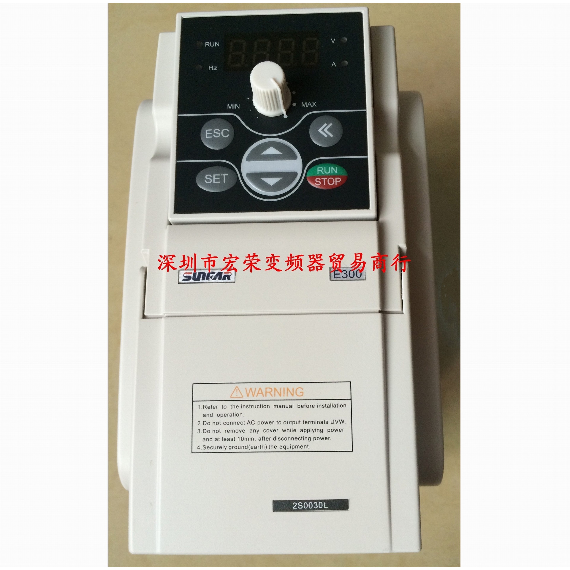 雕刻机专用变频器SUNFAR E300-2S0030L及控制制面板现货