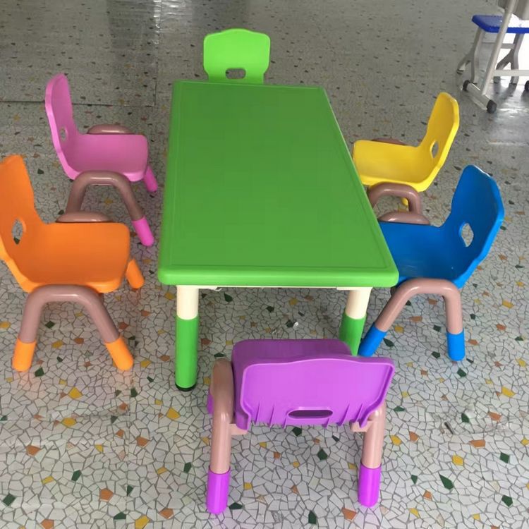 Kindergarten Table Children's Study Table and Chair Set Handmade Table Liftable Household Writing Desk Small Square Desk