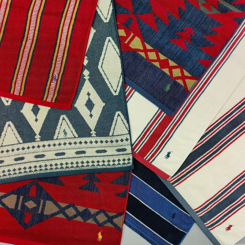 Foreign trade original single export POLO Japan high-grade yarn-dyed embroidered jacquard dyeing boutique limited edition bath towel face towel