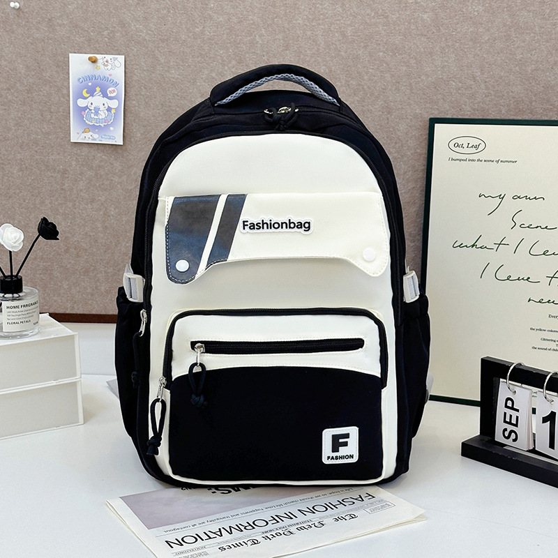 Se puede usar con barra de tracción, mochila de gran capacidad, viaje de ocio, estilo de campus, color de contraste, mochila para estudiantes universitarios de secundaria y preparatoria, espalda transfronteriza