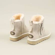 高颜值防水雪地靴女冬中短筒靴皮毛一体2022新款加绒加厚保暖棉鞋