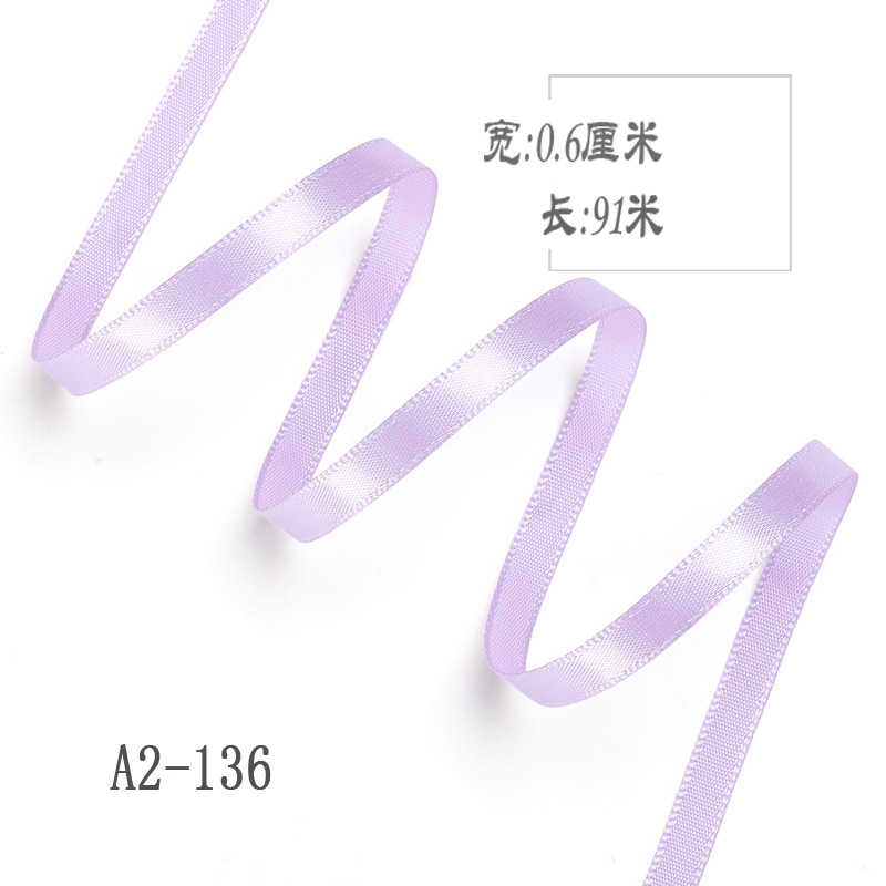 6mm poliéster con arco DIY cinta boda etiqueta marcador ropa cuerda de satén caja de regalo embalaje cinta delgada