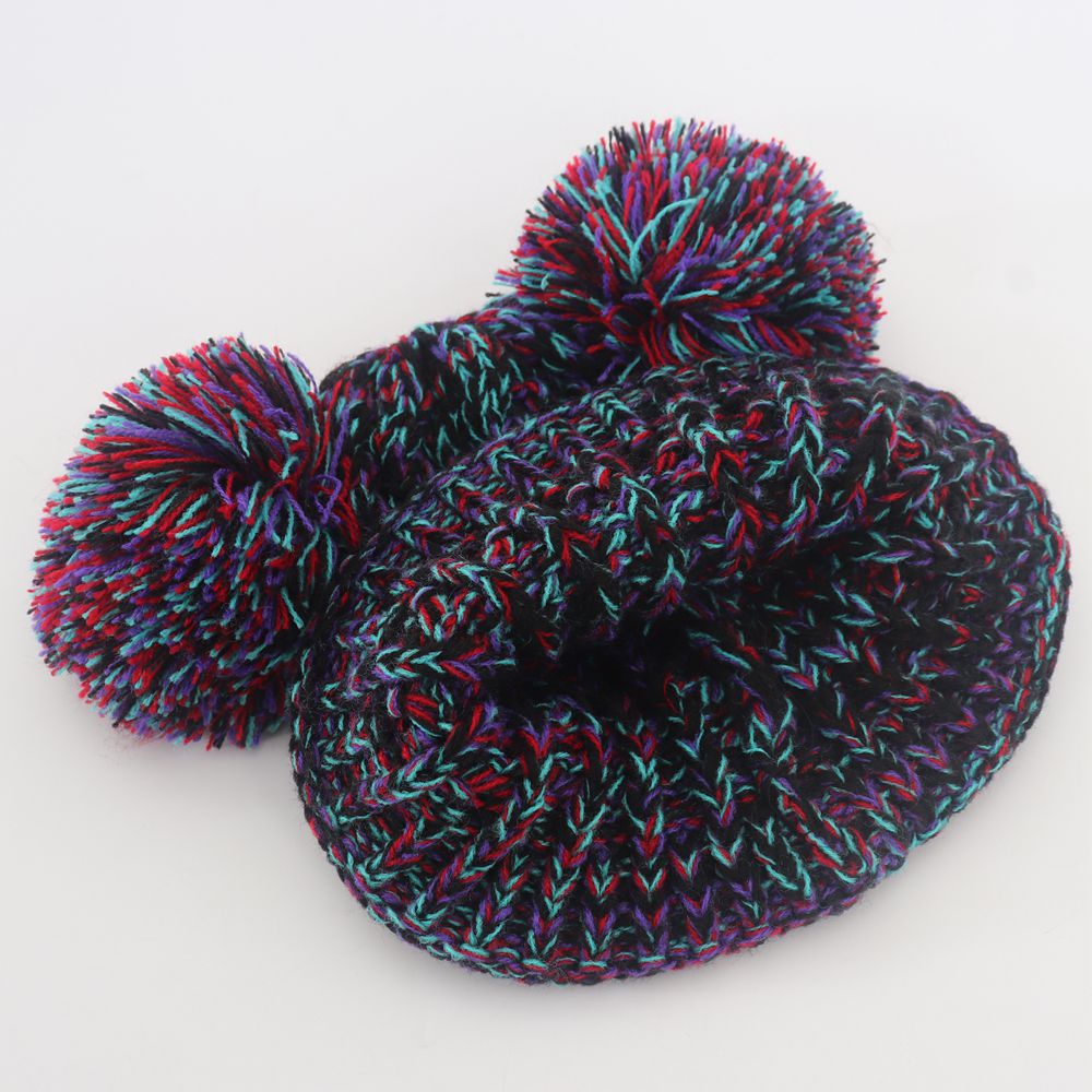 Pom Poms Design Sweet, Simple Style Style Children Unisex Sweet Simple Style Solid Color Pom Poms Wool Cap