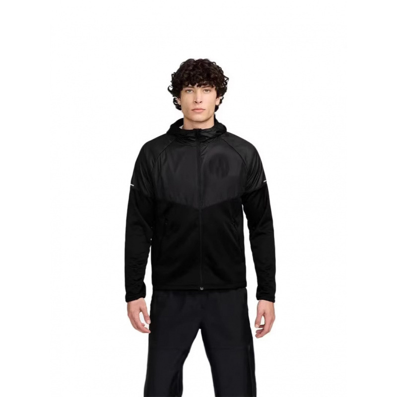 Sports Windbreaker Jacket for Men, Quick-Drying Reflective Woven and Knitted Jacket, Fitness, Sports, Running, Windproof