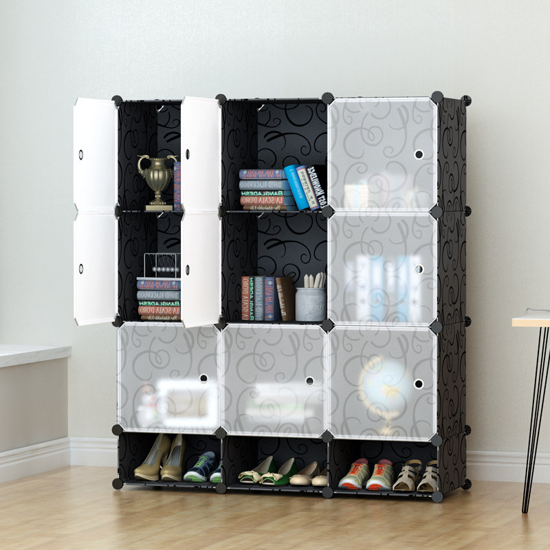 Simple dust-proof storage wardrobe storage box for children's clothes and toys, clothes storage compartment cabinet