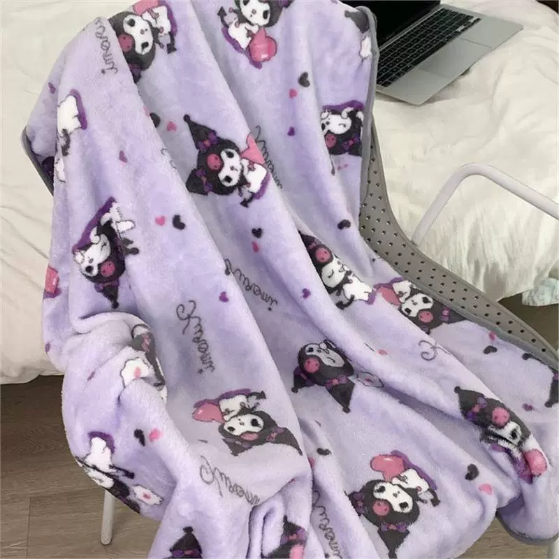 Симпатичные мультипликационные одеяла Куломи фланелевые одеяла для кондиционирования воздуха офисные ножки мультяшные студенческие одеяла для девочек