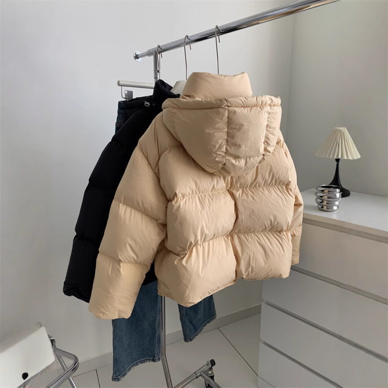 白鸭绒蓬松保暖羽绒服女奶酪面包服可拆卸连帽外套冬品牌女装批发|undefined
