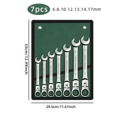 wrench, 6-15pcs cloth bag set, Mühərrik tənzimləmə alətləri - 7pcs-green-cloth-bags