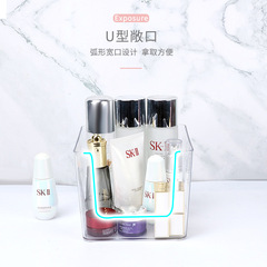 桌面化妝品收納盒面膜盒梳妝檯口紅護膚品塑料浴室置物架宿舍