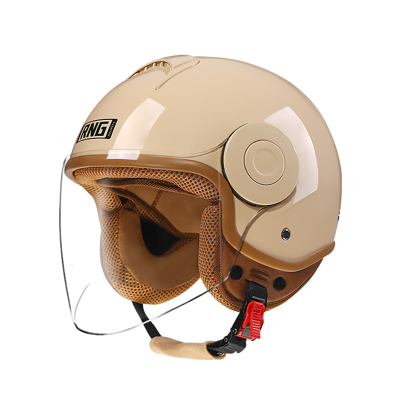 RNG nuevo estándar nacional 3C certificado motocicleta casco retro motocicleta casco 3/4 casco de los hombres y mujeres casco de coche eléctrico