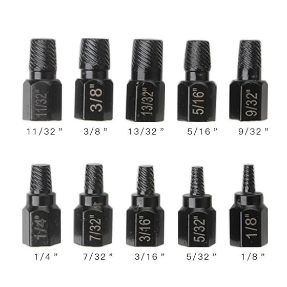 10-piece set of screw nut remover broken screw remover broken head screw hexagon socket bolt removal tool