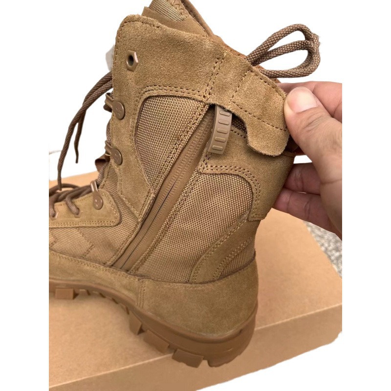 Botas de entrenamiento de combate marrones cuatro estaciones – transpirables, impermeables, antiperforación