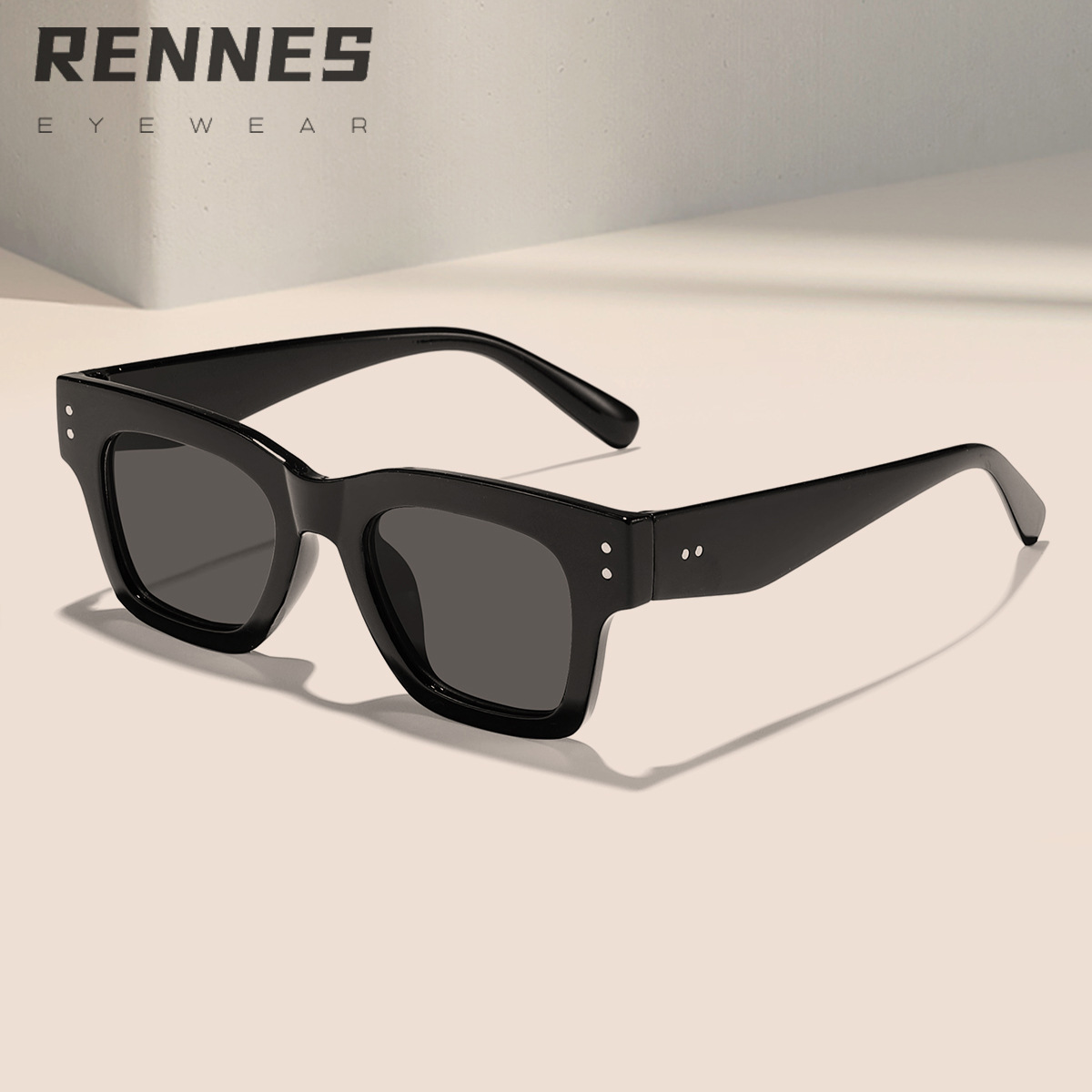 2024 nuevo estilo cuadrado todo fósforo personalidad retro arroz con uñas gafas de sol mujeres simples gafas anti-azul gafas de marco de miopía