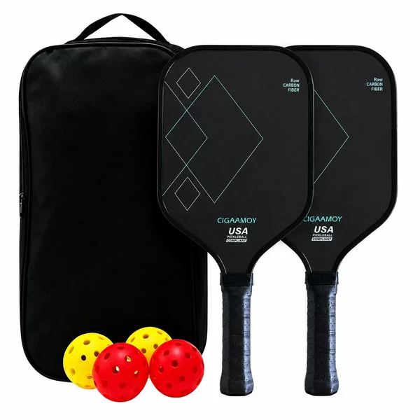 Pickleball racket made of carbon fiber T700 with a rough textured surface for outdoor cross-border sports