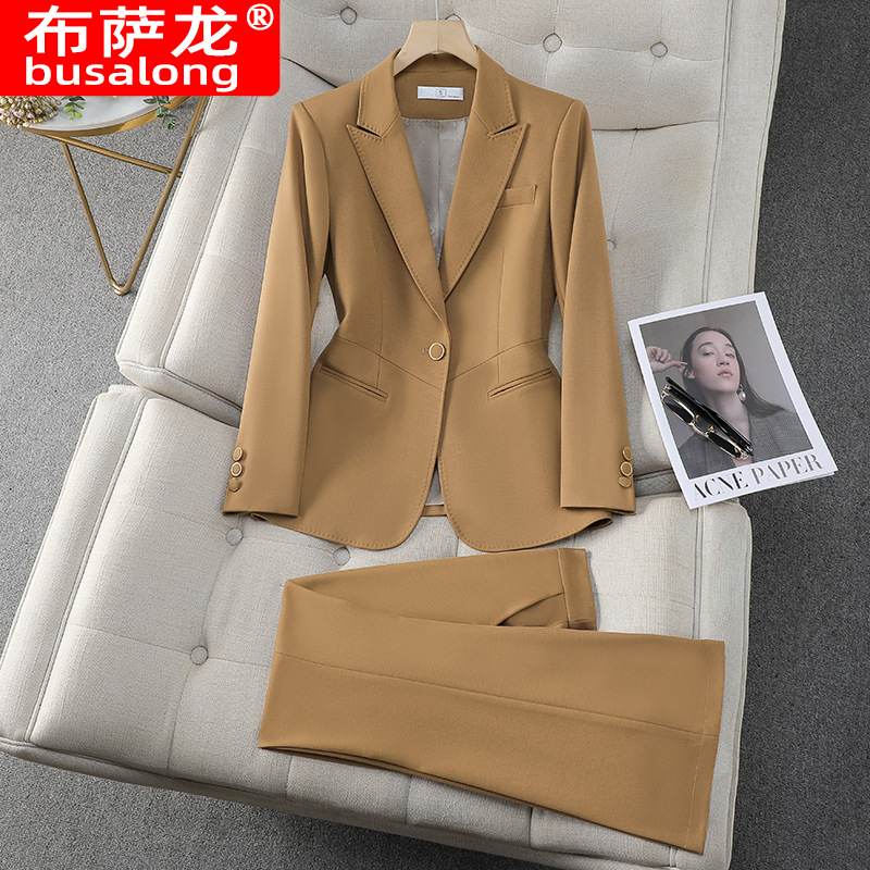 2025 New Busalong Women's Long-Sleeved Professional Suit and Trousers Formal Work Suit 8808