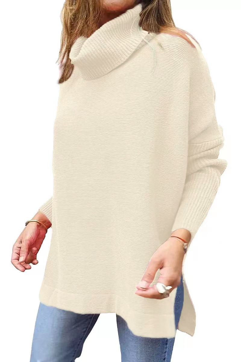 651g Weight Long Sleeve Sleeve Length Pullovers Placket Type Batwing Sleeve Sleeve Type Polyacrylonitrile Fiber Fabric Type Long Top Length Sweater Tops Type Daily Occasion Turtleneck Neckline Warm Function Slim Fit Type Solid Color Pattern Winter, Autumn Season Women'S Gender Patchwork Design Fashion Style Wholesale Women'S Fashion Solid Color Long Sleeve Patchwork Sweaters & Cardigans 5