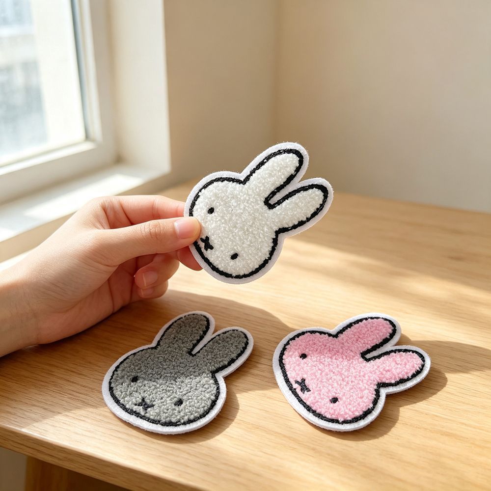 Miffy Rabbit Embroidered Bangs Sticker for Face Washing and Makeup, Cute and Versatile Hair Accessory, Hair Fixing Magic Tape