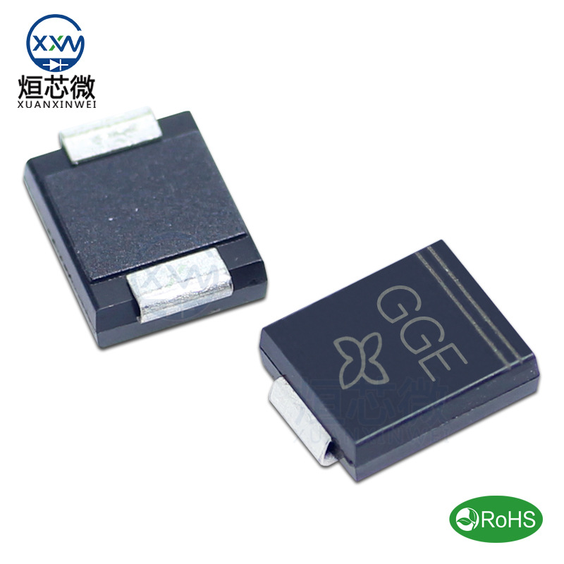 工厂直营 SMCJ54A 丝印GGE 单向54V  DO-214AB封装 TVS瞬变二极管