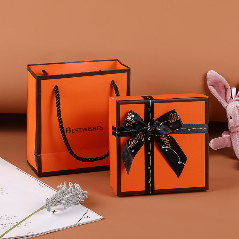 Skin care products, perfume, lipstick, keychain, gift box, Hermès bag gift box, birthday, Valentine's Day gift box