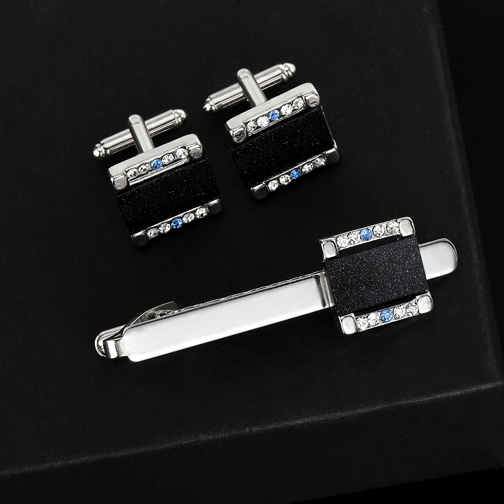 fashion starry sky geometric cufflinks for men and women business French shirt cuff nails tie clips suit accessories_voghion.com