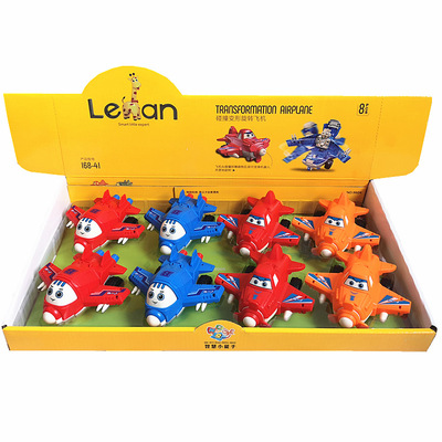 168-41碰撞變形小飛機慣性飛機俠 變形機器人 兒童飛機模型玩具