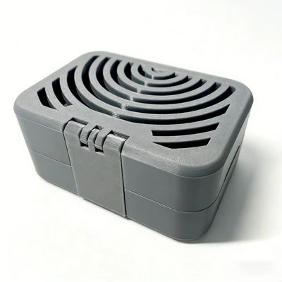 3D-Printed Modern Minimalist Car Fragrance Box, Effectively Removes Odors and Freshens the Car Interior, Compatible with Solid Soap and Balm (Perfplant seat) - grey