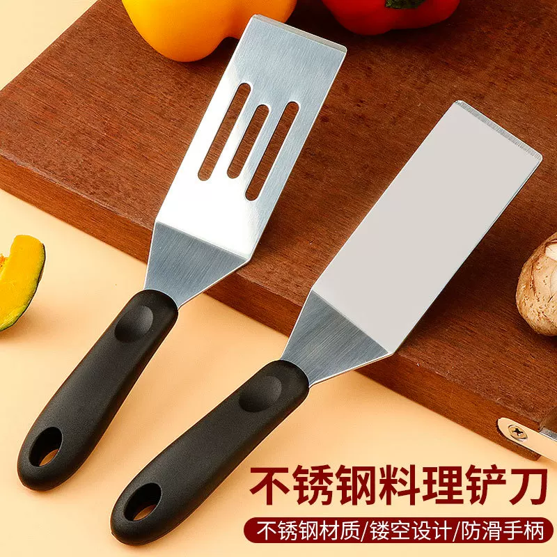 Лопатка для блинов и фруктов из нержавеющей стали, для жарки Teppanyaki и стейков, японская кухонная лопатка, кухонный инструмент